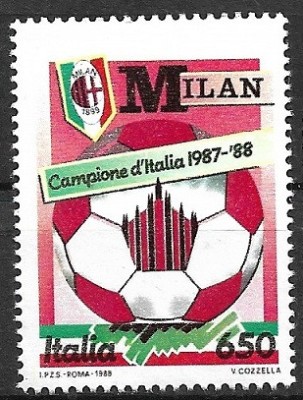 B1994 - Italia 1988 - Fotbal neuzat,perfecta stare foto
