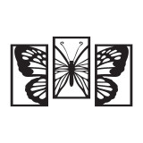 Sticker decorativ, Tablou Fluture, Negru, 60 cm, 7227ST