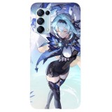 Husa compatibila cu Oppo A5 (2020) model Eula Lawrence Genshin Impact, Silicon, TPU, Viceversa, Transparent, Carcasa