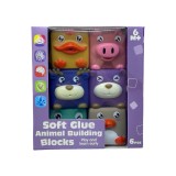Cuburi Cauciuc Moale pentru Bebelusi, Set 6 piese, +6 luni