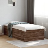 VidaXL Cadru de pat, stejar maro, 100x200 cm, lemn prelucrat 3280964