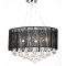 Candelabru cu 85 cristale, negru