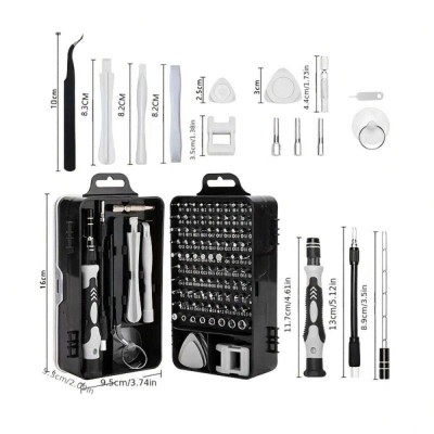 Set de surubelnite de precizie 115 in 1, instrumente de reparare multifunctionale foto