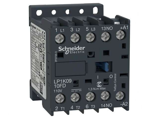 Contactor 3P NO 24VDC 9A 690V LP1K0910BD