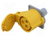 Conector alimentare AC trifazat AMPHENOL IP&amp;S 16A 130V soclu mamă IP44