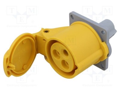 Conector alimentare AC trifazat AMPHENOL IP&amp;amp;S 16A 130V soclu mamă IP44 foto