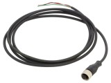 Cablu Conectare Telemecanique XZCP1865L2, UNF 1/2-20, 2m, 250VAC, 4A, IP67, 3 Pini, PUR