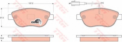 Set placute frana,frana disc FIAT DUCATO Panorama (290) (1990 - 1994) TRW GDB1655 foto