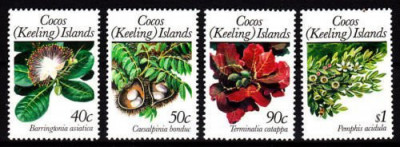 Cocos (Keeling) Islands 1989 - Flora, plante, serie neuzata foto