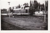 FOTOGRAFIE VECHE CAILE FERATE ROMANE LOCOMOTIVA CFR GARA BASARAB