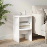 vidaXL Dulap lateral Alb &Oslash;40 x 50 cm Lemn prelucrat 899816