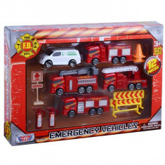 Set de joaca pompieri cu 5 vehicule Motormax foto