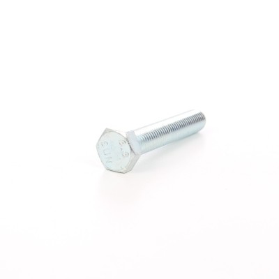 Surub cu cap hexagonal, filetat complet, otel, zincat alb, DIN933-8.8, M14 x 80 mm foto