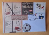 Istoria fotbalului - Suporter - fan zone - echipa de fotbal Rapid &amp; DINAMO Bucuresti, plic, intreg postal