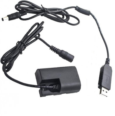 AC adapter USB ACK-E6 coupler DR-E6 LP-E6 replace Canon foto