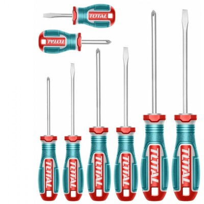 Set 8 surubelnite rotunde cu varf magnetic S2 TKSDS0826 Total Tools foto