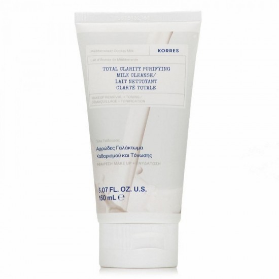 Lapte de curățare purificator Korres Mediterranean Donkey Milk Total Clarity 150 ml