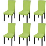 Cumpara ieftin Huse de scaun elastice drepte, 6 buc., verde