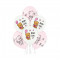 Set 6 baloane Cute Baby Girl alb roz 30 cm