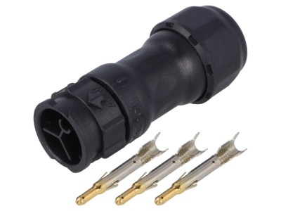 Conector circular 3 pini IP68 foto