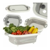 Bol pliabil din silicon 5.5L cu scurgere