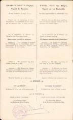 HST A2224 Brevet Palmes d&#039;argent de l&#039;Ordre de la Couronne Belgia 1947