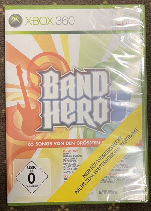 Joc Band Hero Xbox 360, Sigilat