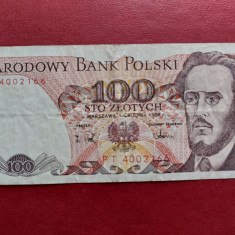 Bancnota 100 zloti 1988,Polonia.