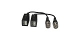 Set Video Balun HD-CVI TVI AHD alb+gri - protectie interferente si descarcari electrice