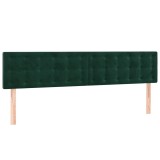 Cumpara ieftin Tablii de pat, verde inchis, 160x5x78/88 cm, catifea