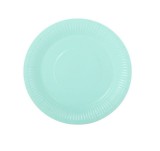 Set 240 Farfurii Carton Aqua Marine 20 cm &ndash; Biodegradabile &ndash; Eco (24x10)