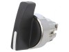 Comutator Rotativ 22mm Negru 3 Pozitii