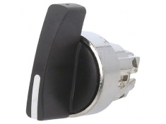 Comutator Rotativ 22mm Negru 3 Pozitii