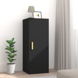 vidaXL Dulap de perete, negru, 34,5x34x90 cm, lemn compozit