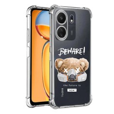 Husa antisoc personalizata pentru xiaomi redmi 13c 4g, airbag beware, clear foto