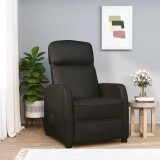 Cumpara ieftin Fotoliu rabatabil, negru, piele ecologică