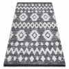 Covor ECO SISAL BOHO MOROC Etno Zig zag 22319 franjuri - două niveluri de l&acirc;nă gri / cremă, covor reciclat, 175x270 cm, Dreptunghi