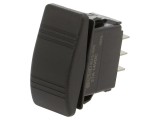 Comutator ROCKER DPDT 3 Poziții ON-OFF-ON 21A 14VDC Negru SRD2 SWITCH COMPONENTS