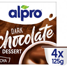 Desert din soia cu ciocolata neagra, 4 x 125g, Alpro