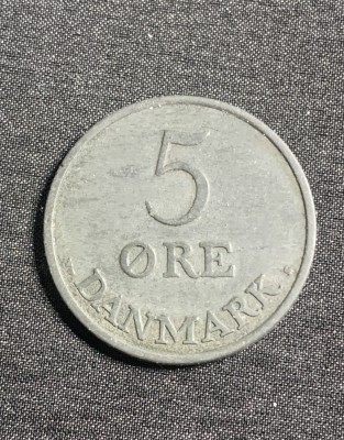 Moneda 5 ore 1952 Danemarca foto