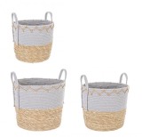 Cumpara ieftin Set 3 cosuri gri natur Celestial 32x25x28 cm, 36x29x31 cm, 40x33x34 cm