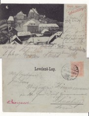 Salutari din Sighisoara-vedere iarna, noaptea-clasica, 1900