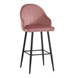 Cumpara ieftin Scaun de bar Velvi, Pako World, Catifea Mar putred, 46x45x113 cm