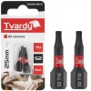 Set 2 biti impact T10 Tvardy, 25mm, otel S2, profesional, surubelnita Torx, rezistent uzura