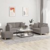VidaXL Set de canapele cu perne, 3 piese, gri taupe, textil 3202117