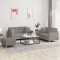 vidaXL Set de canapele cu perne, 3 piese, gri taupe, textil 3202117