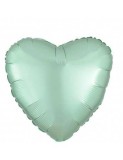 Balon Folie Satin Inima Verde Deschis - 45 cm