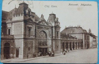 Carte Postala, Cluj, Gara, 1925 foto