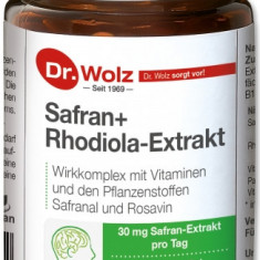 Extract de Safran si Rhodiola cu vitamina C si B12 pentru concentrare Dr. Wolz 120cps