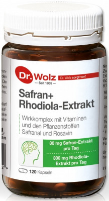 Extract de Safran si Rhodiola cu vitamina C si B12 pentru concentrare Dr. Wolz 120cps foto